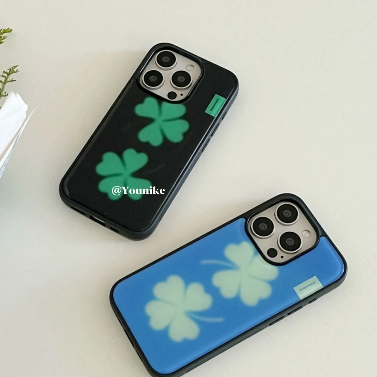Phone Cases Drop Proof - Lucky Four Leaf Clover Cute Kawaii