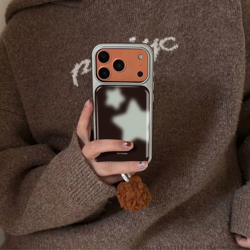 Phone Cases Drop Proof - Ins Trendy Blue Stars Brown Shockproof