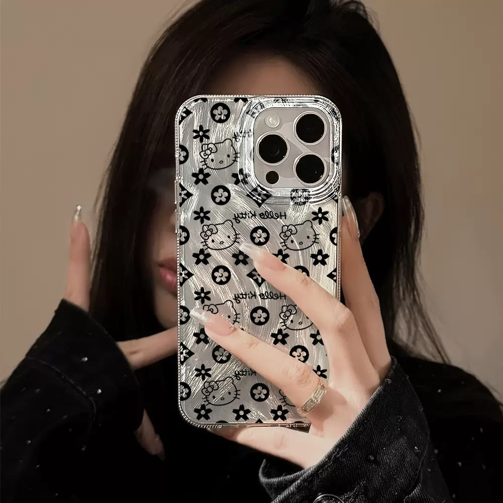 Phone Cases Durable - Luxury Fashion Laser HelloKitty Phone Case