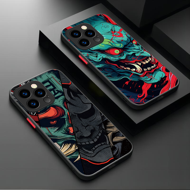 Phone Cases Mous - Samurai Hannya Mask Ghost Printing Phone