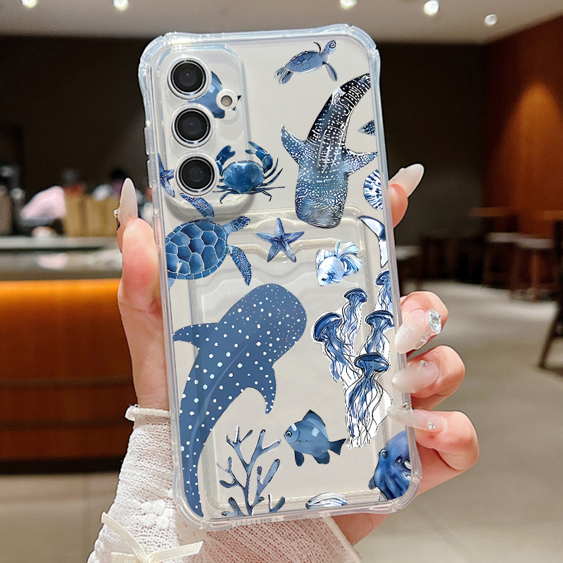 Phone Cases Galaxy A17 - Ocean Whale Pattern Phone Case For