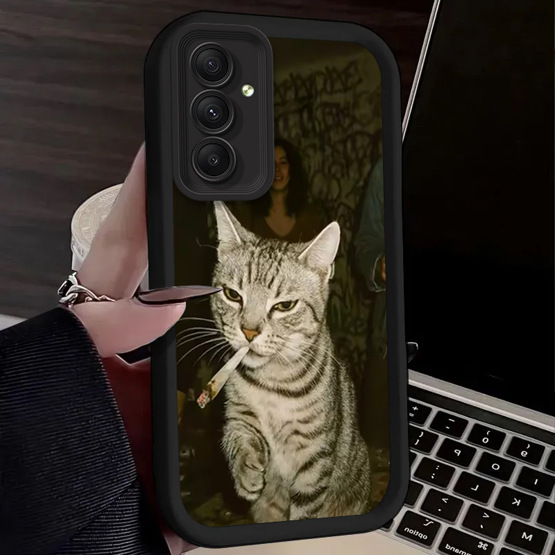 Trendy Cat Smoking Phone Case  - Phone Cases A14 Samsung recensie en prijs