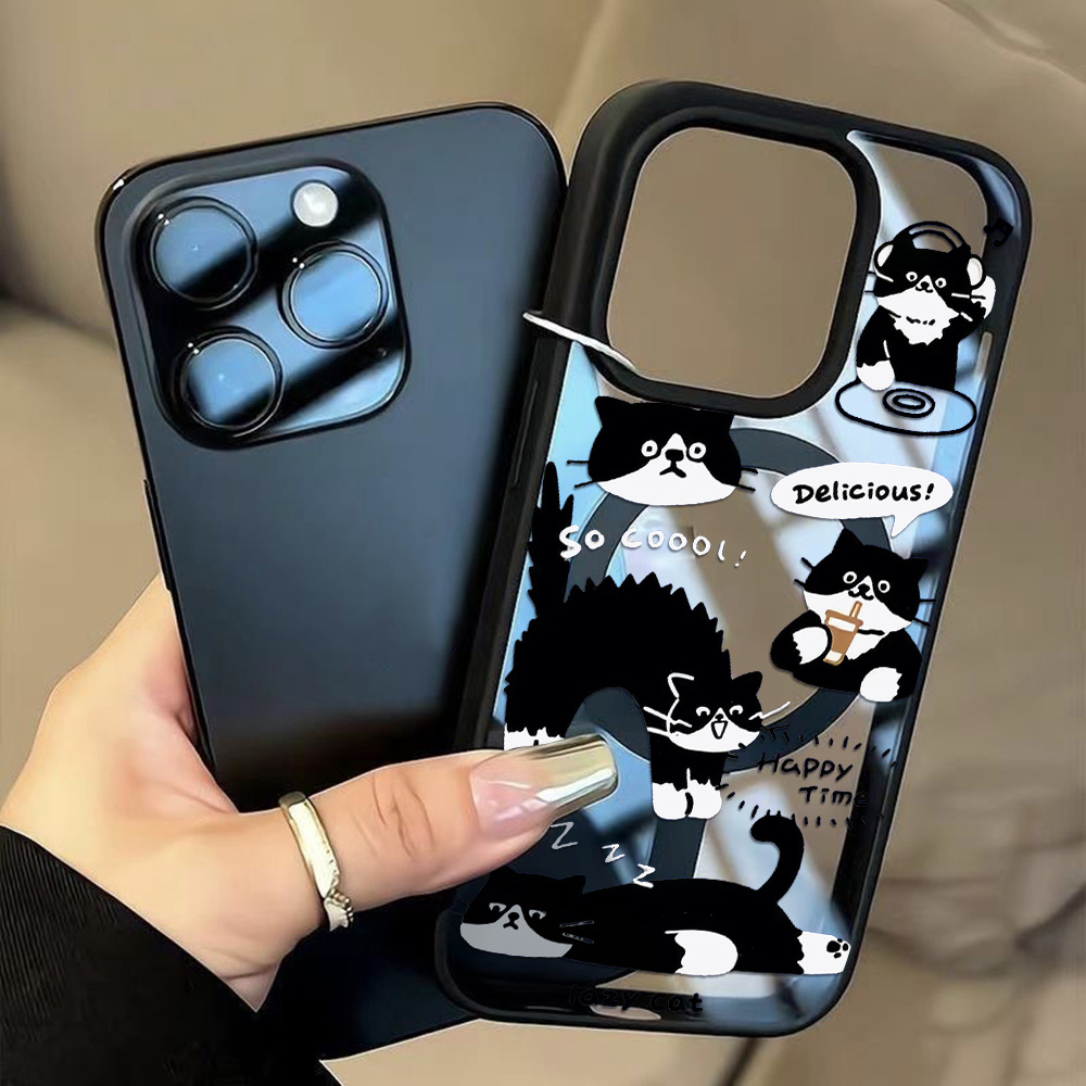 Funny Black Cat Wireless Charg - Phone Cases Durable recensie en prijs