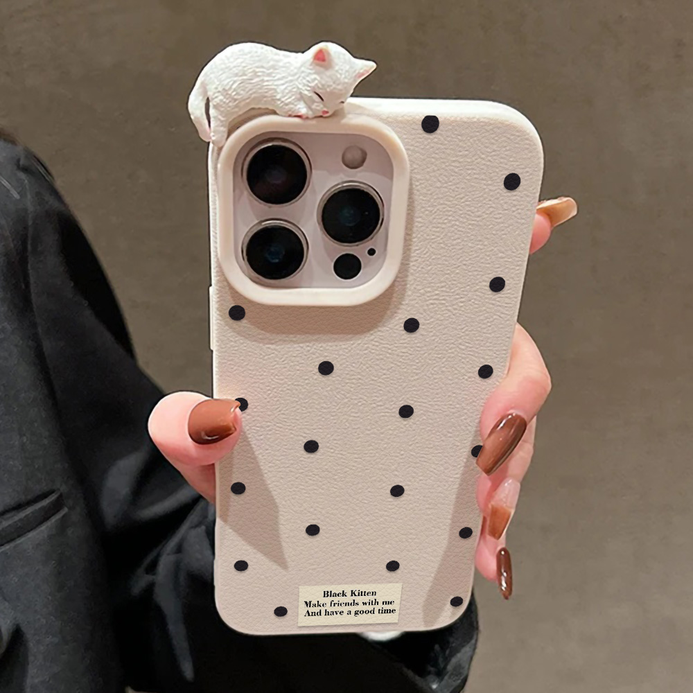 Cute 3D Cat Dot Case For iPhon - Phone Cases Durable recensie en prijs