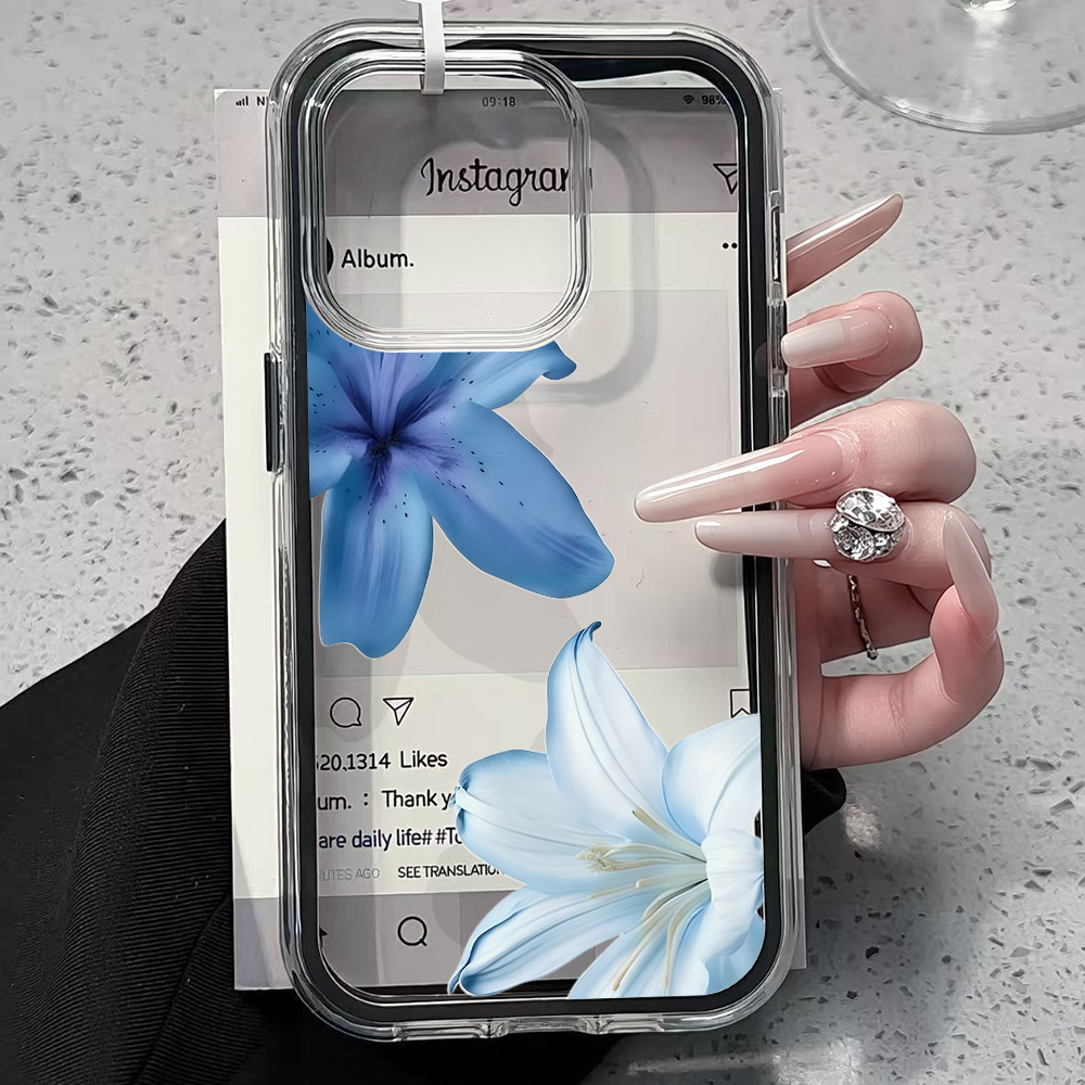 Blue Lily Flower Clear Phone C - Phone Cases Durable recensie en prijs