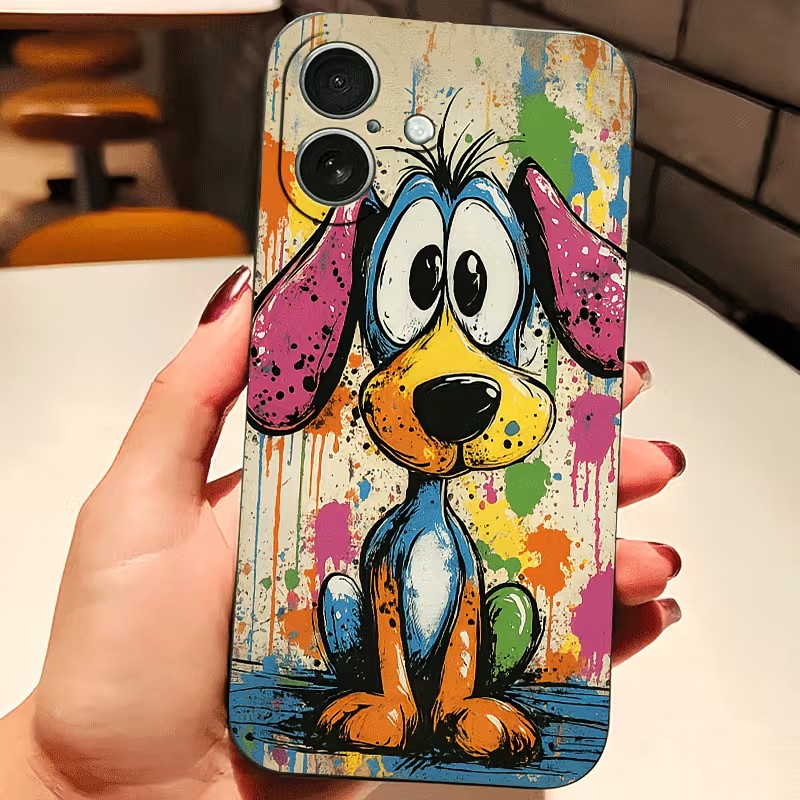 Graffiti Colored Puppy TPU Pho - Phone Cases Drop Proof recensie en prijs