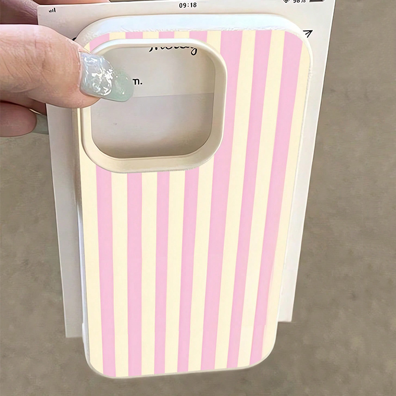 Simple Pink Vertical Striped L - Phone Cases Mous recensie en prijs