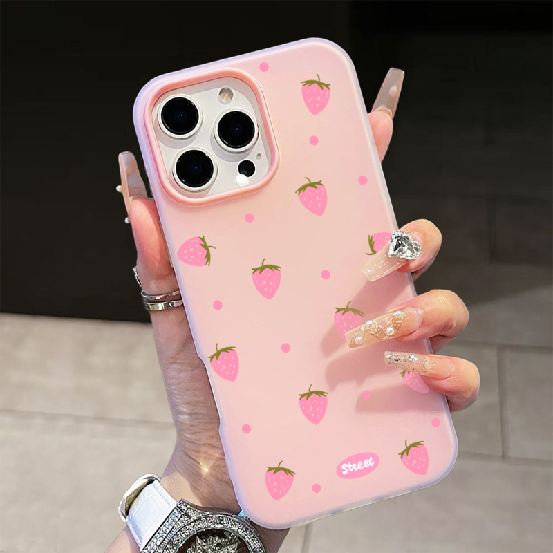 Sweet Pink Strawberry Pattern  - Phone Cases Durable recensie en prijs