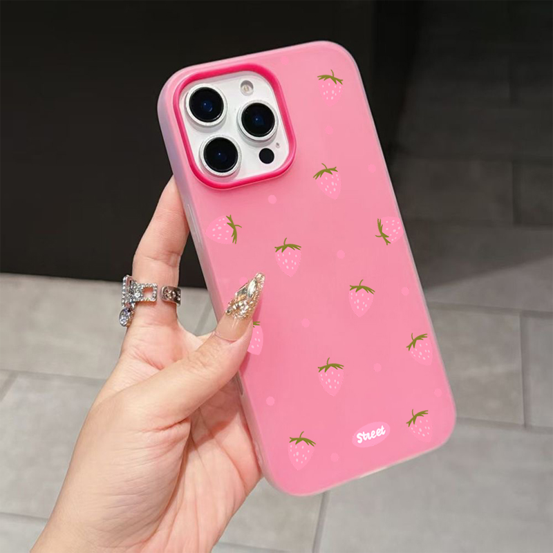 Sweet Pink Strawberry Pattern  - Phone Cases Durable recensie en prijs
