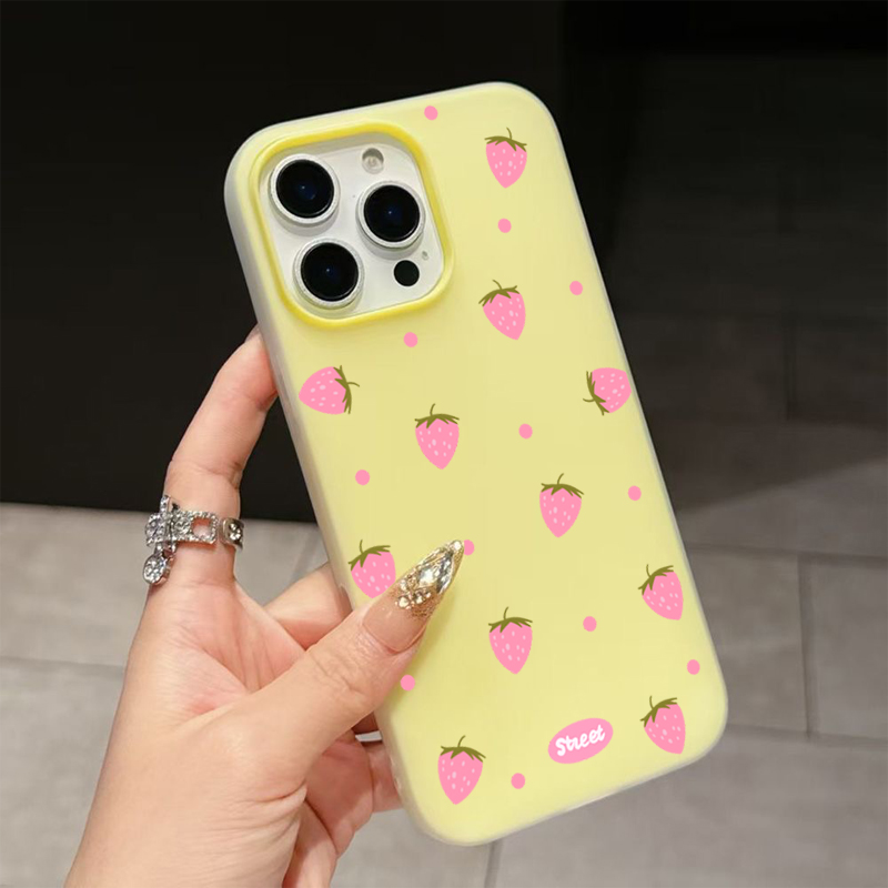 Sweet Pink Strawberry Pattern  - Phone Cases Durable recensie en prijs