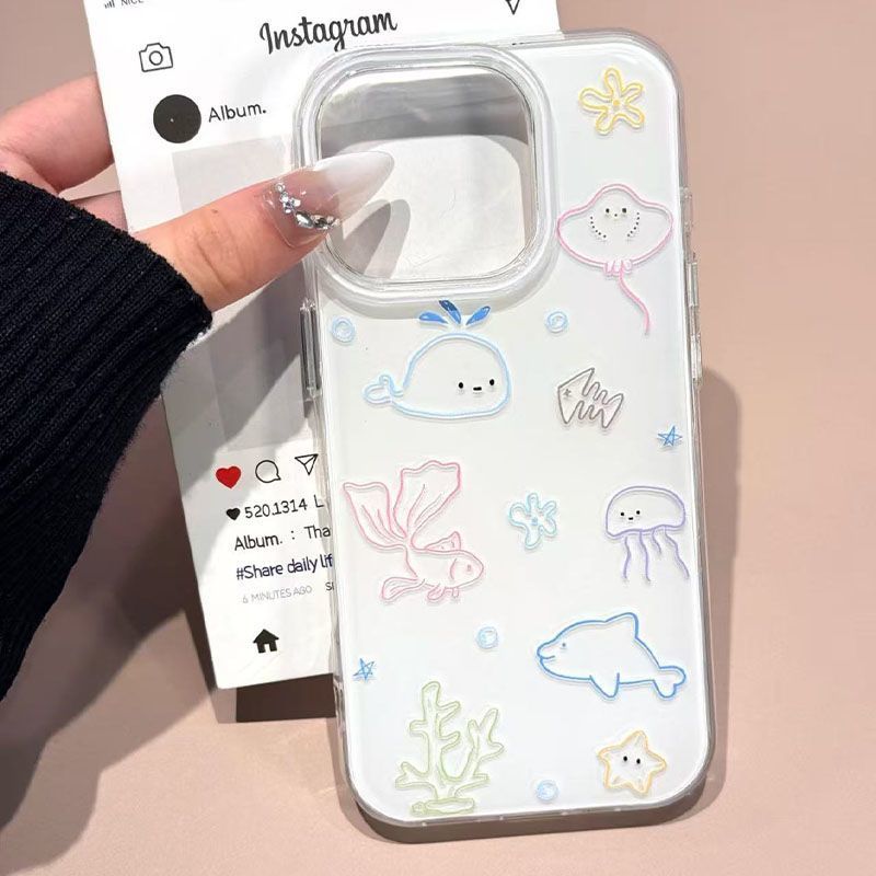 Line Drawings Of Small Seabed  - Phone Cases Drop Proof recensie en prijs