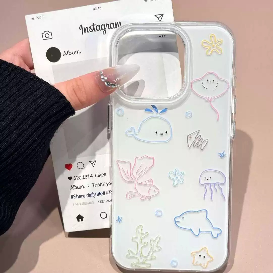 Line Drawings Of Small Seabed  - Phone Cases Drop Proof recensie en prijs