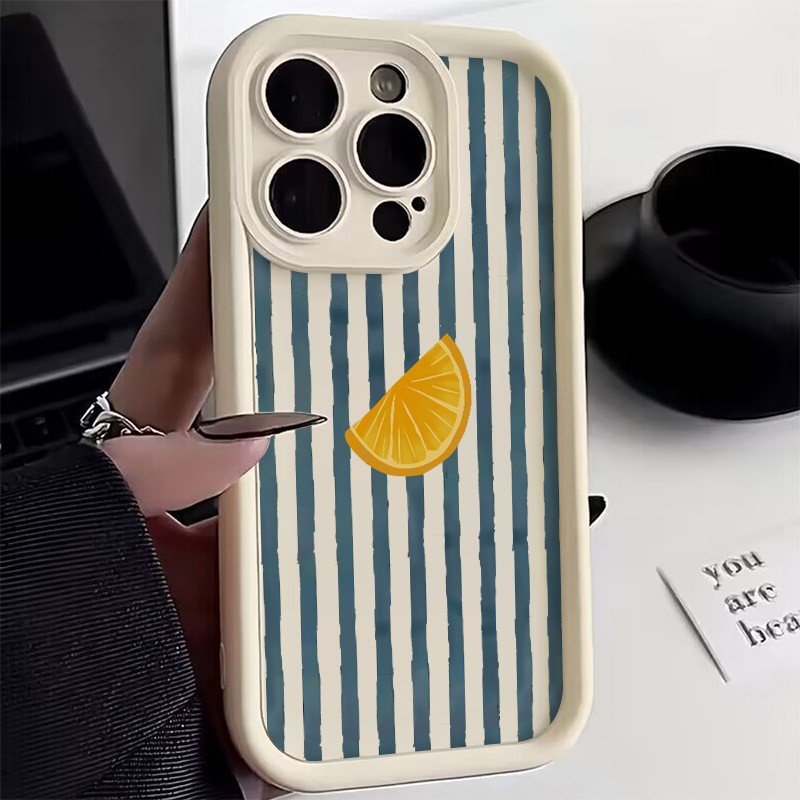 Striped Lemon Slice Pattern Ph - Phone Cases Mous recensie en prijs