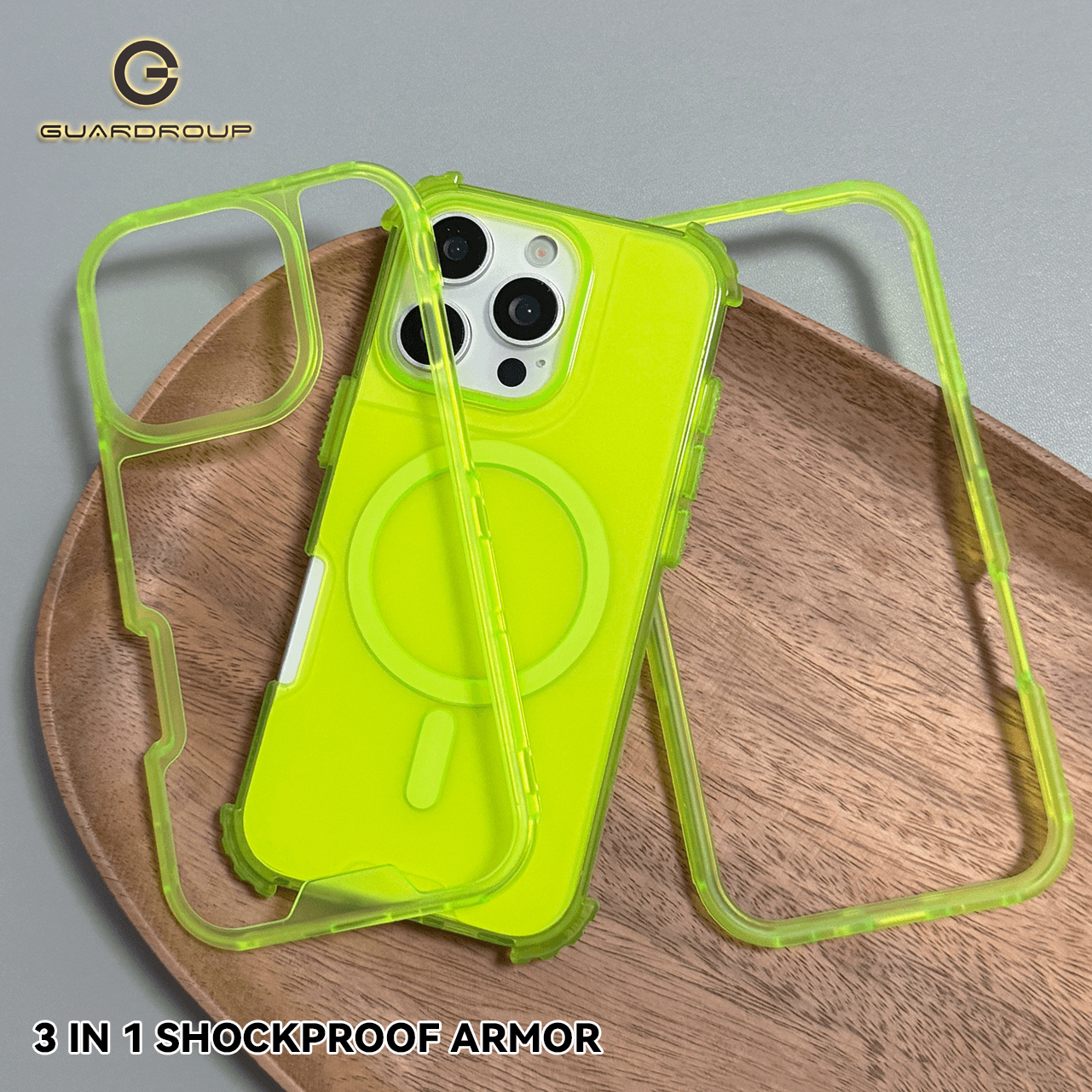 Magnetic 3 in 1 Neon Color Hea - Rugged Armor Case recensie en prijs