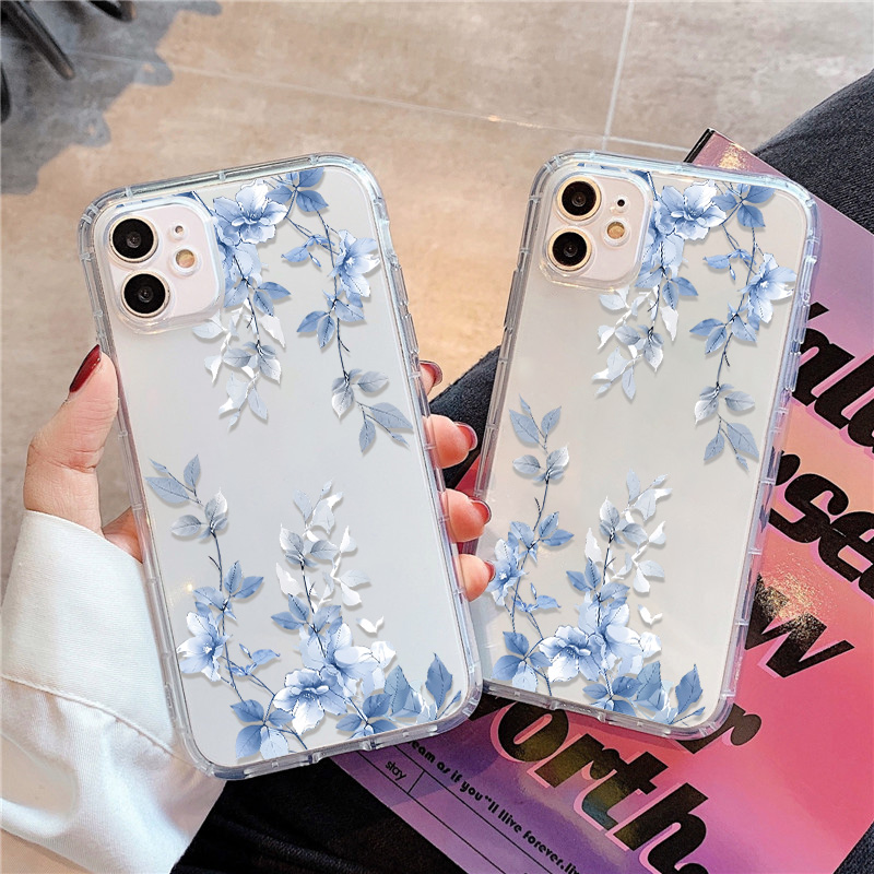 Blue Flower Transparent Phone  - Phone Cases Durable recensie en prijs